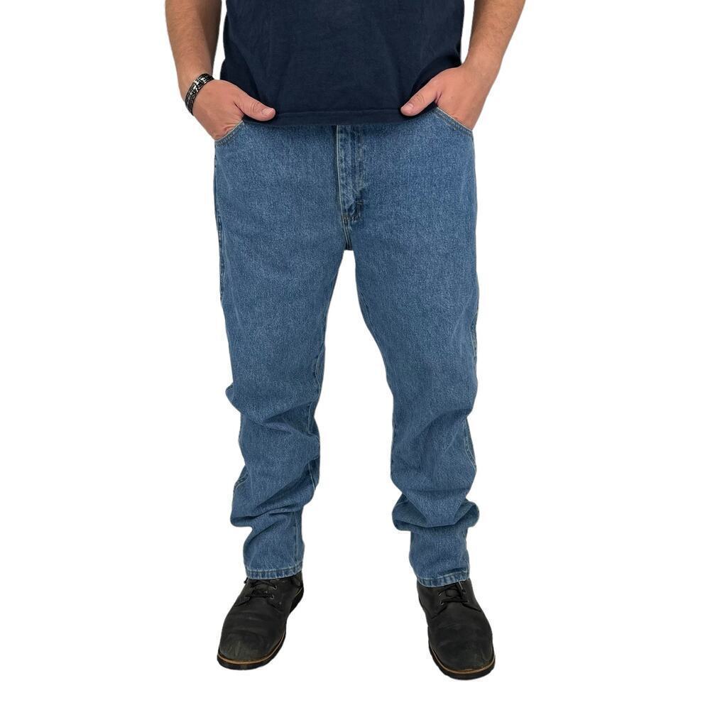Vintage Rustler 38x32 Straight Leg Medium‎ Wash Blue Jeans Size